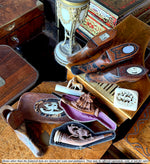 Superb Antique Hand Carved Black Forest Cheroot Holder Pipe, Figural w Man and Woman, Signed by Artist