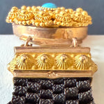 RARE Magnificent Antique Georgian Era 16k to 18k Cannetille Bracelet, Brunette Hair Band, Excellent!