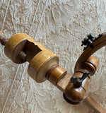 Antique French Embroidery Wood Hoop, Table Clamp Style, 10" Working Area