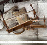 Antique French Embroidery Wood Hoop, Table Clamp Style, 10" Working Area