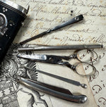 RARE Late 18th to earliest 19th Century French Necessaire, Vanity, Desk, Pocket Knife, Scissors, Pen