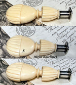 Superb Antique French Hand Carved Ivory Sceau, Wax Seal, Balon or Balloon Form, No Monogram
