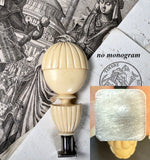 Superb Antique French Hand Carved Ivory Sceau, Wax Seal, Balon or Balloon Form, No Monogram