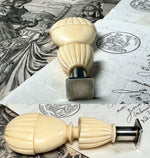Superb Antique French Hand Carved Ivory Sceau, Wax Seal, Balon or Balloon Form, No Monogram