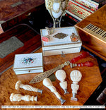 Superb Antique French Hand Carved Ivory Sceau, Wax Seal, Balon or Balloon Form, No Monogram