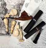 Fine Antique Early 1800s French Hand Carved Dieppe, France Ivory Sceau, Wax Seal, Elegant Engraved Monogram