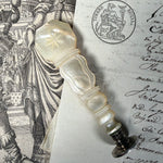 Large Carved 19th Century Mother of Pearl Antique French Sceau, Wax Seal, Excellent Condition