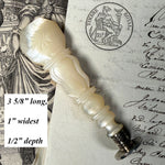 Large Carved 19th Century Mother of Pearl Antique French Sceau, Wax Seal, Excellent Condition