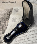 S D Monogram Antique French or Bohemian Banded Agate and Silver Sceau, Sealing Wax Seal