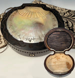 Antique 18th Century to early 1800s French Palais Royal Sewing Box, Mother of Pearl Shell, no Tools - Refit
