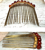 Antique 18th-early 19th Century French Empire Tiara, Decorative Hair Comb, Sterling Silver & Gold, Vermeil