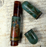 Fine Antique French Billet Doux, Love Notes Etui via Courier c.1750, Marie Antoinette's Vernis Martin Decorative Favorite