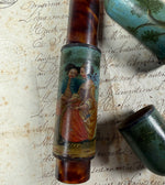 Fine Antique French Billet Doux, Love Notes Etui via Courier c.1750, Marie Antoinette's Vernis Martin Decorative Favorite