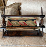 Antique 20.25" Lathe Turned French Tabletop or Lap Top Embroidery or Needlework Frame, Stand, Stretcher