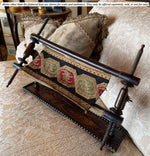 Antique 20.25" Lathe Turned French Tabletop or Lap Top Embroidery or Needlework Frame, Stand, Stretcher