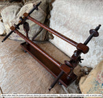 Elegant Antique 19.75" Lathe Turned French Tabletop or Lap Top Embroidery or Needlework Frame, Stand, Stretcher