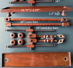 Elegant Antique 19.75" Lathe Turned French Tabletop or Lap Top Embroidery or Needlework Frame, Stand, Stretcher