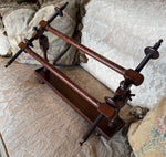 Elegant Antique 19.75" Lathe Turned French Tabletop or Lap Top Embroidery or Needlework Frame, Stand, Stretcher