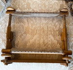Antique 16.25" Lathe Turned French Tabletop or Lap Top Embroidery or Needlework Frame, Stand, Stretcher