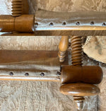 Antique 16.25" Lathe Turned French Tabletop or Lap Top Embroidery or Needlework Frame, Stand, Stretcher