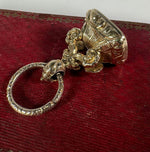 Antique Victorian Era Rolled Gold & Carnelian Wax Seal or Sceau, Fob Seal