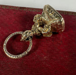 Antique Victorian Era Rolled Gold & Carnelian Wax Seal or Sceau, Fob Seal