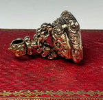 Fine Antique Victorian Era Rolled Gold & Cut Crystal Wax Seal or Sceau, Fob Seal