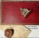 Fine Antique Victorian Era Rolled Gold & Carnelian Wax Seal or Sceau, Fob Seal