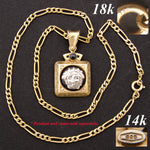 Fine Vintage or Estate 18k Gold Necklace, 15" Chain with "750" Hallmarks, 3.76gm