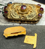 Heavy 14k, 16k Antique Gold Bracelet or Necklace Clasp 14.67 Grams plus Ruby or Garnets, Georgian to Victorian