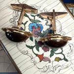 Fine Vintage 1980s 14k Gold Cufflinks, Tiger's Eye Cabochons, 9.06 Grams, Excellent