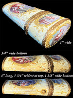 Fine c. 1750s Staffordshire Bilston or Battersea Kiln-fired Enamel Etui or Nécessaire, 5 Figural Vignettes