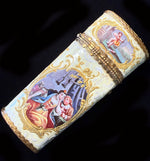 Fine c. 1750s Staffordshire Bilston or Battersea Kiln-fired Enamel Etui or Nécessaire, 5 Figural Vignettes