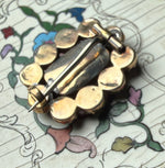 Antique 12k Gold and Seed Pearl, Garnet Gem Locket Brooch, Mourning  Pin Brunette Hair Art