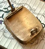 Antique Victorian Era 12k Gold and Enameled Mourning Pin, Brooch with Dark Blond Hair Art