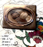 Rare Georgian Era 18k Gold Locket Brooch Mourning Pin, Engraved c. 1802 for a 2 Year Old Child