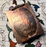 Rare Georgian Era 18k Gold Locket Brooch Mourning Pin, Engraved c. 1802 for a 2 Year Old Child