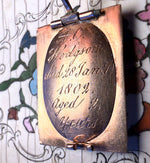 Rare Georgian Era 18k Gold Locket Brooch Mourning Pin, Engraved c. 1802 for a 2 Year Old Child