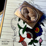 Rare Georgian Era 18k Gold Locket Brooch Mourning Pin, Engraved c. 1802 for a 2 Year Old Child