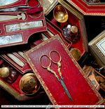 Antique French 18k Gold Handled Embroidery or Sewing Scissors, Napoleon III Era (Victorian)