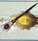 Delicate Antique French 18k and Mother of Pearl Stiletto or Crochet Hook, Tambour, Seed Pearls