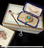 Delicate Antique French 18k and Mother of Pearl Stiletto or Crochet Hook, Tambour, Seed Pearls