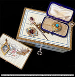 Delicate Antique French 18k and Mother of Pearl Stiletto or Crochet Hook, Tambour, Seed Pearls