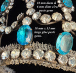 Stunning Antique French Diadem, Crown, Tiara #1  in Huge Paste Gems, Made for a Wedding