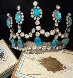 Stunning Antique French Diadem, Crown, Tiara #1  in Huge Paste Gems, Made for a Wedding