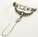 Rare Antique Pre-Early Victorian Era Silver Filagree Bangle Bracelet Yarn or Silk Skein Holder 1  for Needlework, Crochet