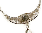 Rare Antique Pre-Early Victorian Era Silver Filagree Bangle Bracelet Yarn or Silk Skein Holder 1  for Needlework, Crochet