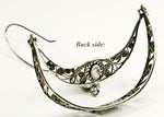 Rare Antique Pre-Early Victorian Era Silver Filagree Bangle Bracelet Yarn or Silk Skein Holder 1  for Needlework, Crochet