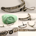 Rare Antique Pre-Early Victorian Era Silver Filagree Bangle Bracelet Yarn or Silk Skein Holder 2  for Needlework, Crochet