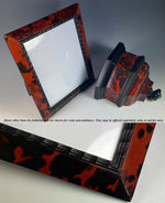 Antique Victorian Era 19th Century 8" Picture Frame, Tortoise Shell Veneer, Ebony